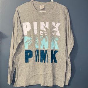 PINK Palm Tree Logo Tee